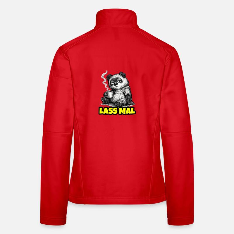 Lass mal. – Grumpy Bär mit Kaffee (Sketch) Frauen Softshelljacke