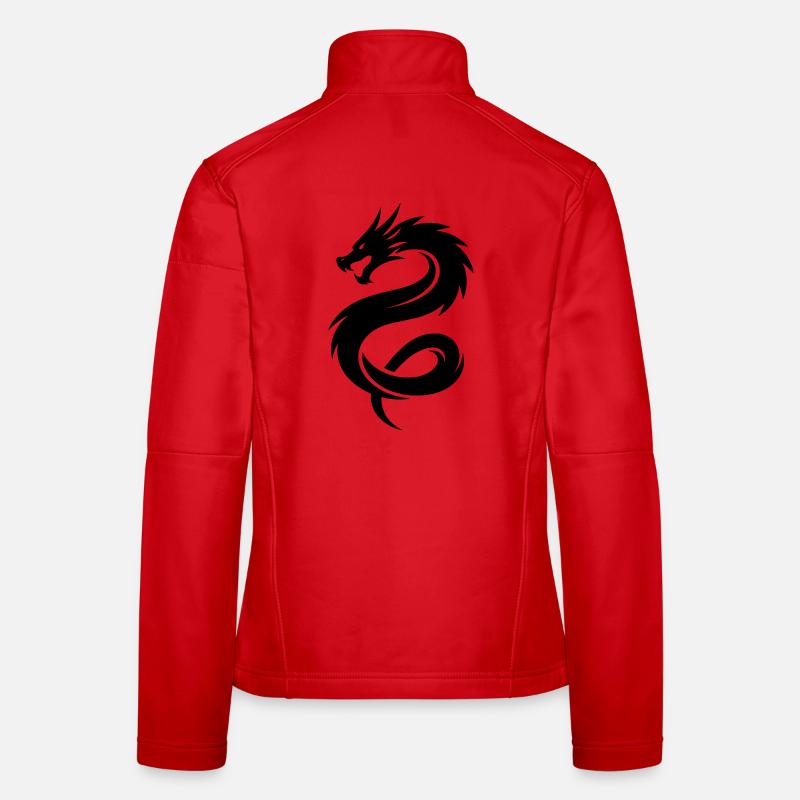 Asiatischer Drache Frauen Softshelljacke