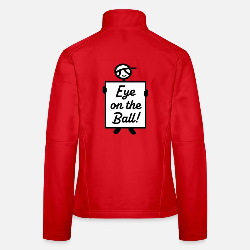 Augenblick auf den Ball Frauen Softshelljacke