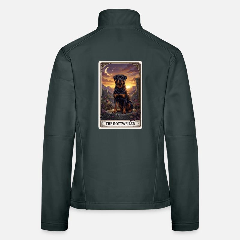 Rottweiler Moonlight Tarot Women's Softshell Jacket