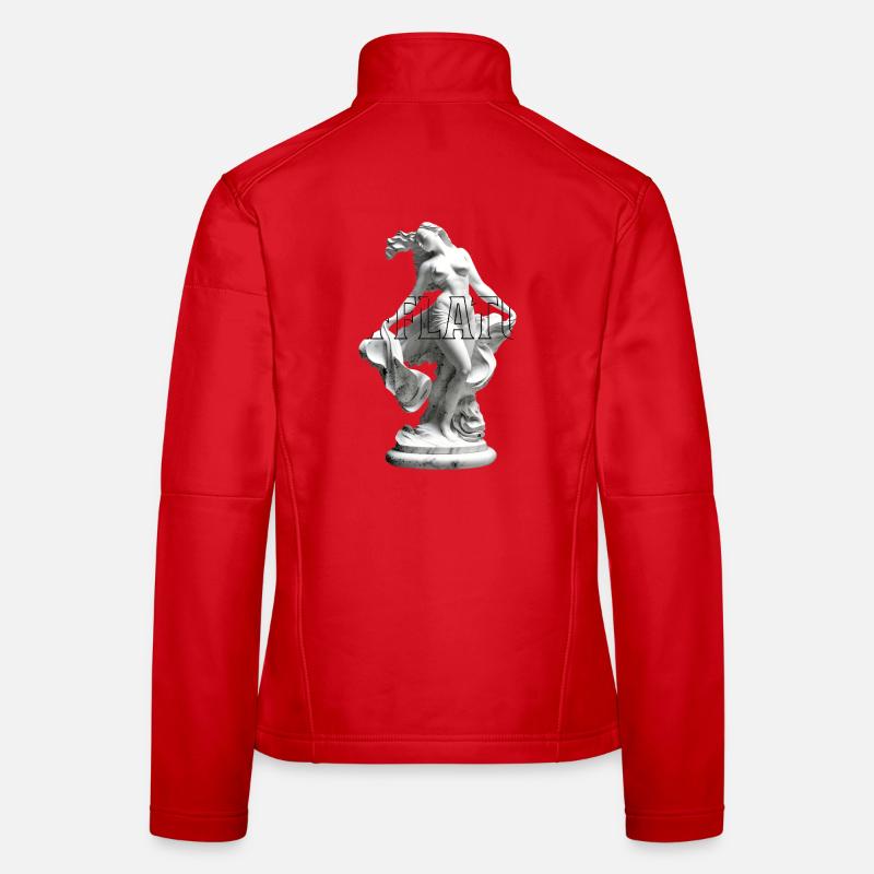 Marble Sculpture Dance Pose Women's Softshell Jacket
