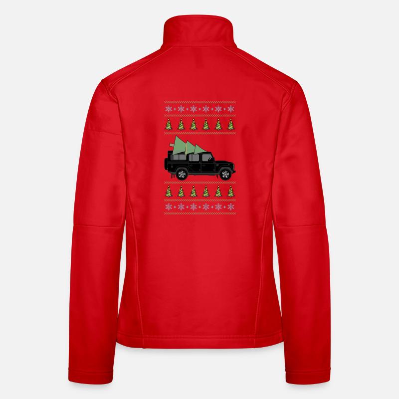 Defender 110 Black Christmas Light - Frauen Softshelljacke - Rot