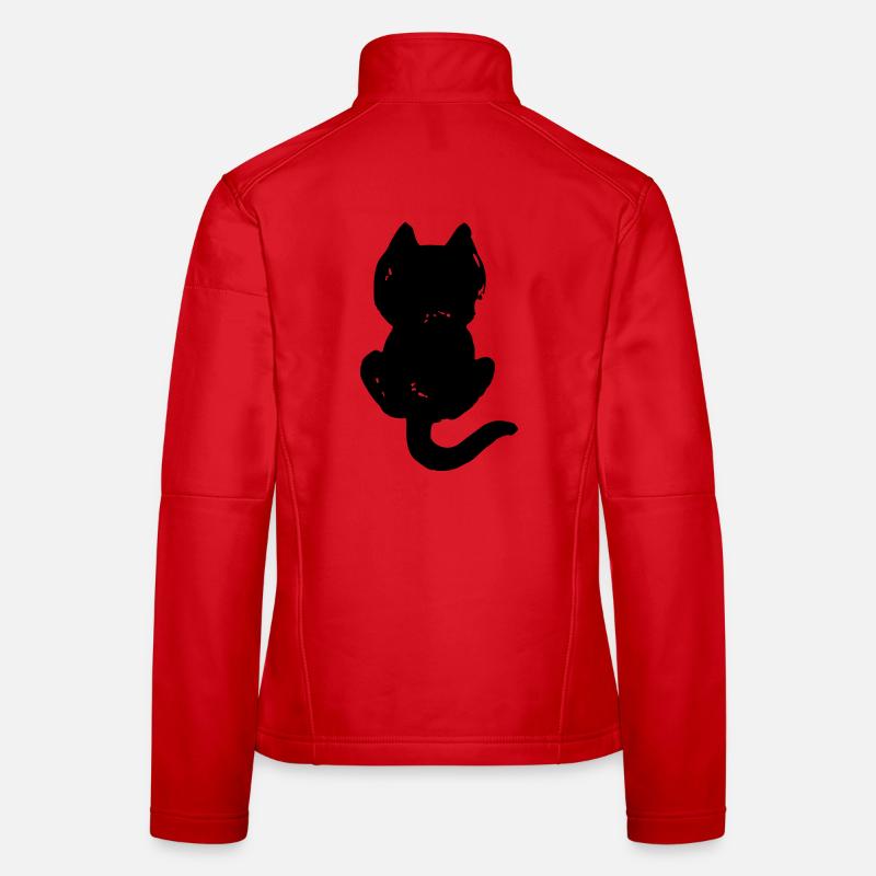 Silhouette cool de chat Veste en tissu softshell Femme