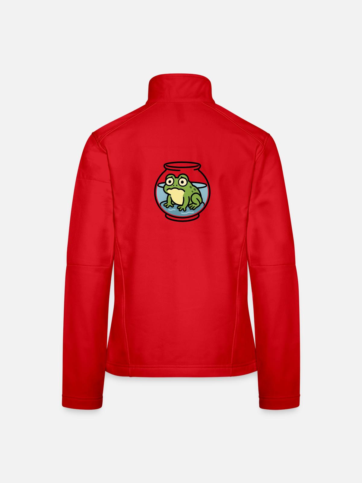 Frog in a Bowl - Women's Softshell Jacket - red - Back