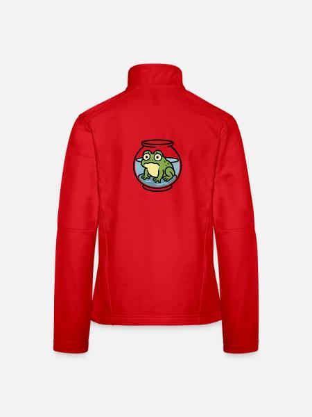Frog in a Bowl - Women's Softshell Jacket - red - Back