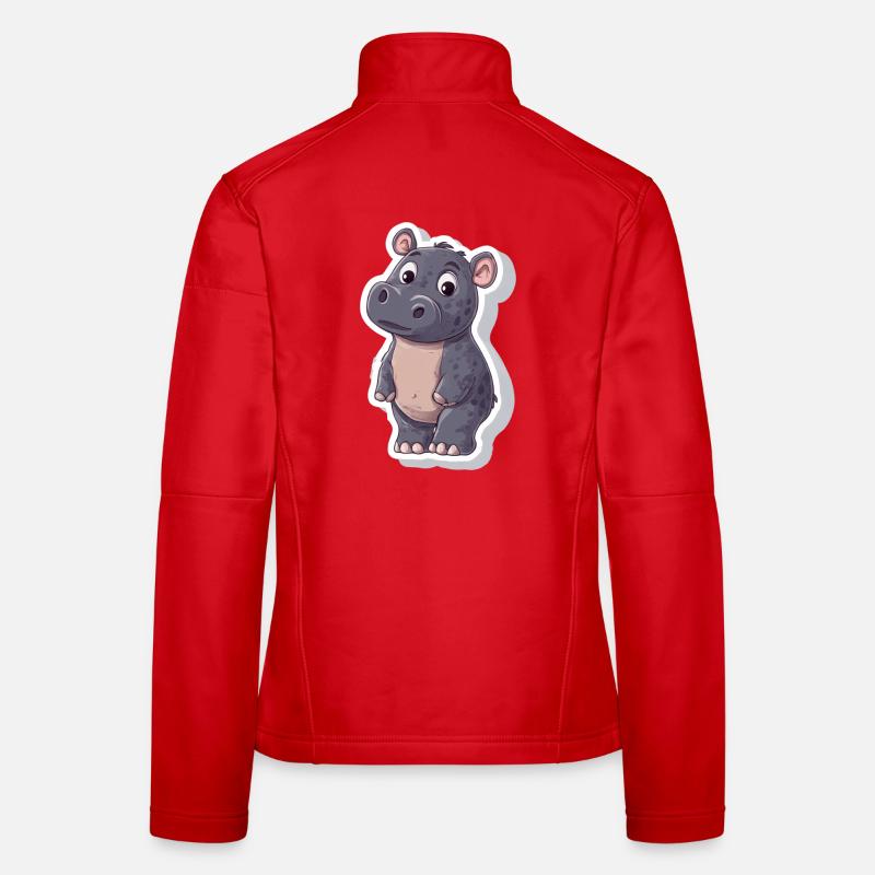 Nilpferd Frauen Softshelljacke