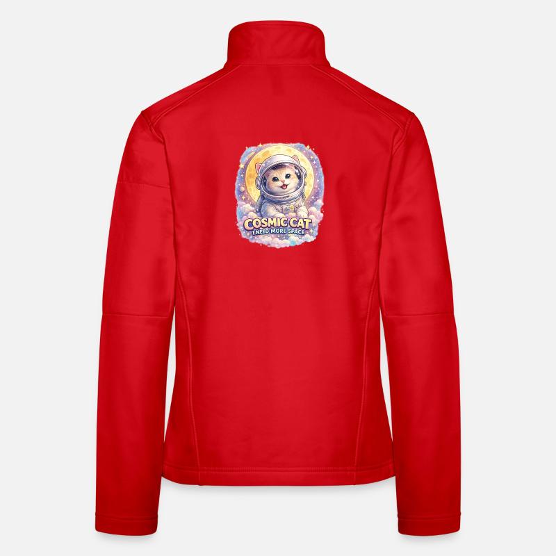 Cosmic Cat - Cute Cat in Space Frauen Softshelljacke
