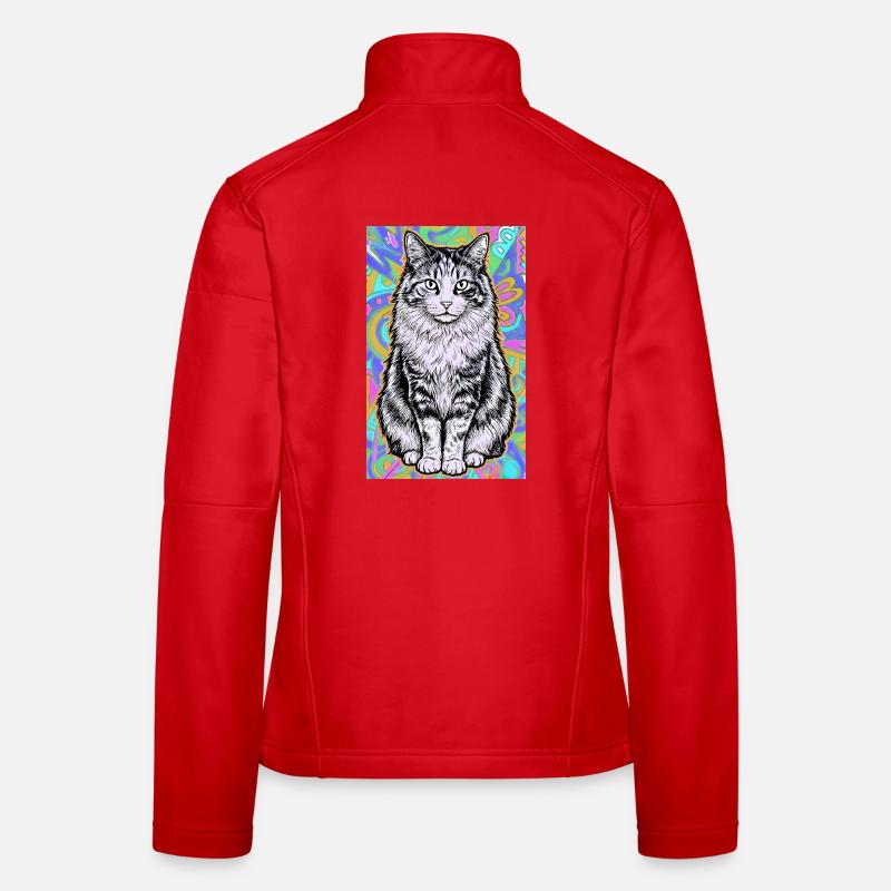 Katze Frauen Softshelljacke
