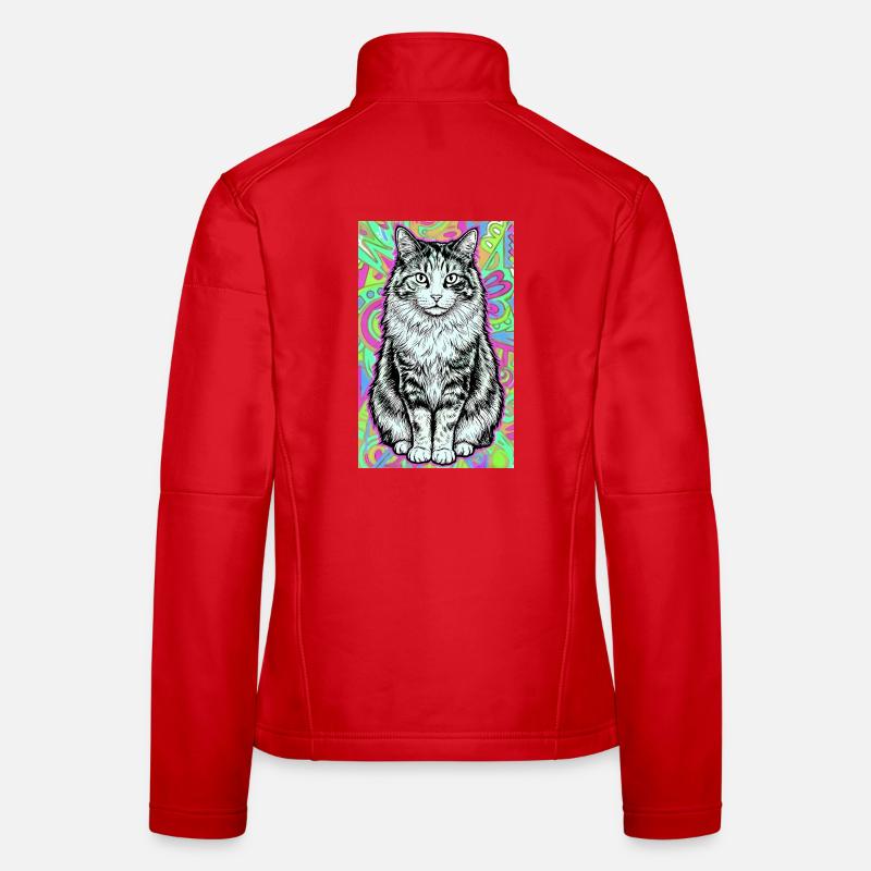 chat Veste en tissu softshell Femme