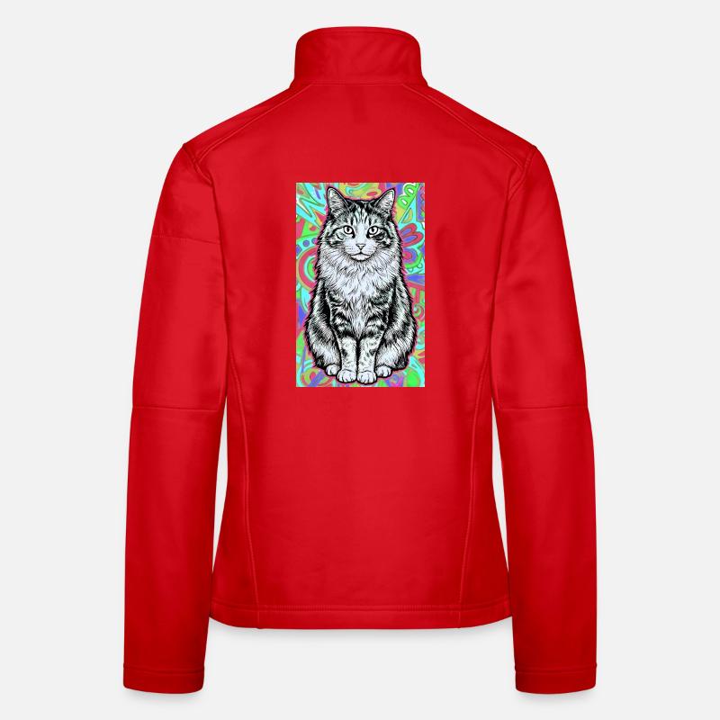 chat Veste en tissu softshell Femme