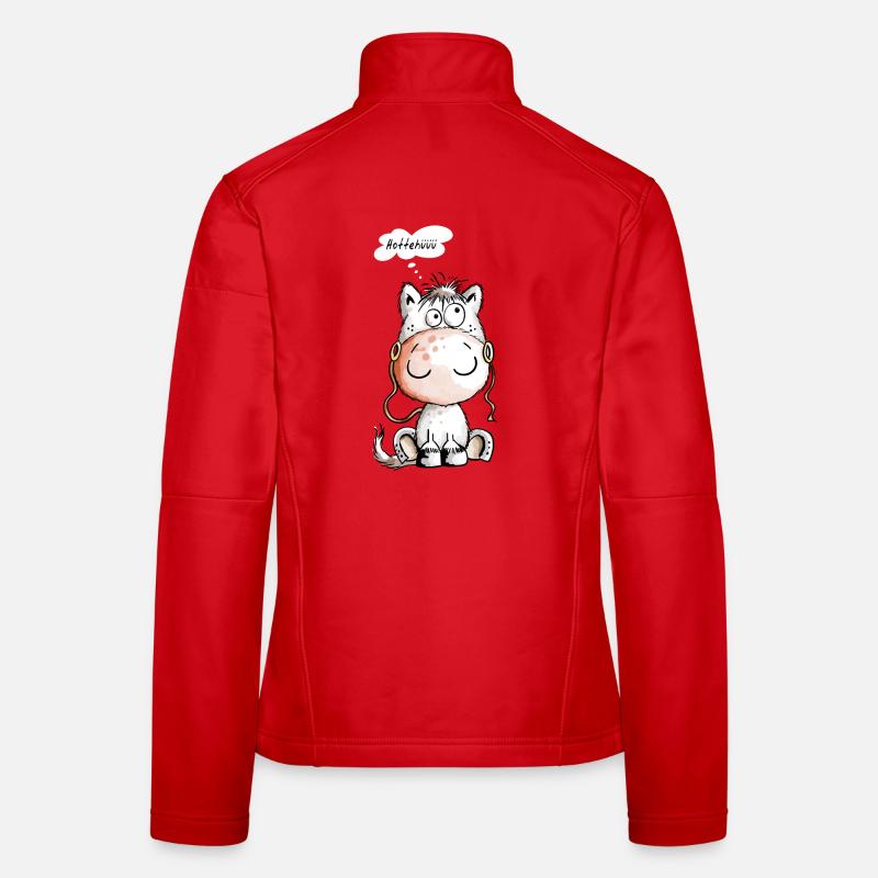 Knuffiges Hottehüüü Pferdchen - Pferd - Comic - Frauen Softshelljacke - Rot