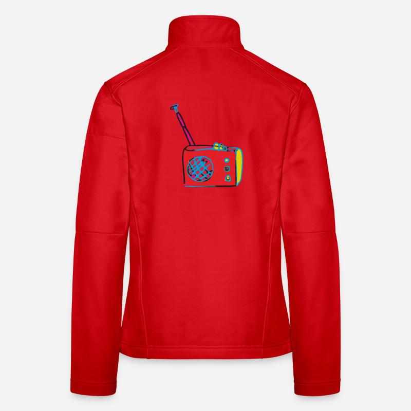 radio kunst - Frauen Softshelljacke - Rot