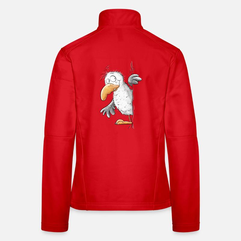 Drollige Möwe Tiermotiv Frauen Softshelljacke