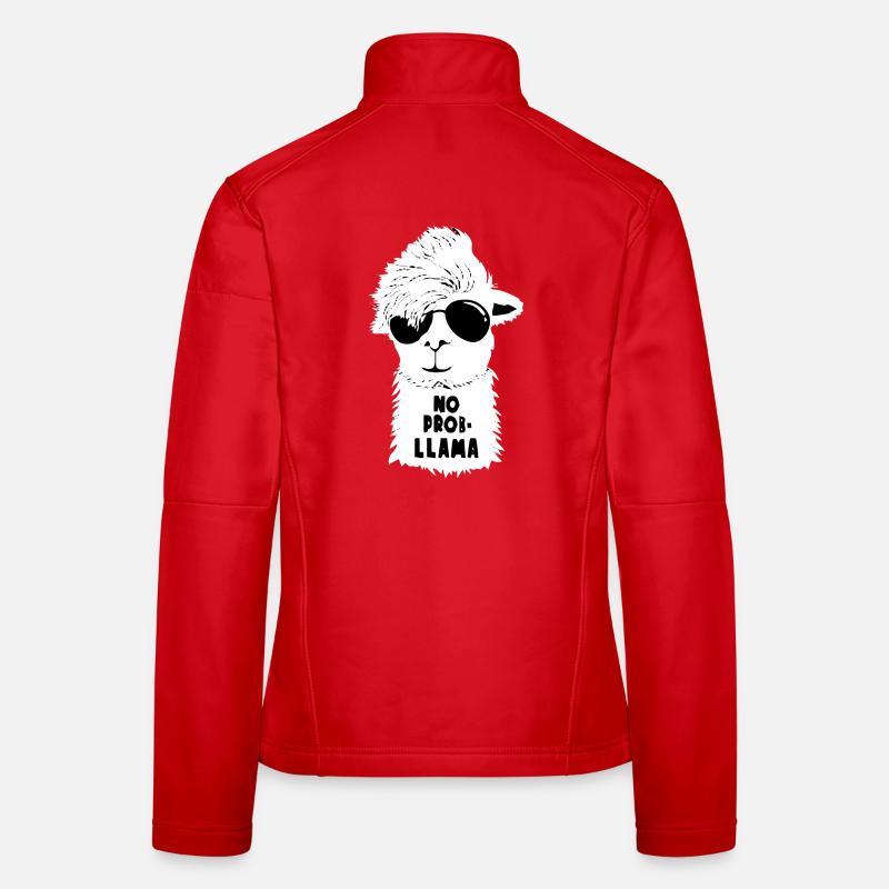 Lama Sans Problème Lunettes Veste en tissu softshell Femme