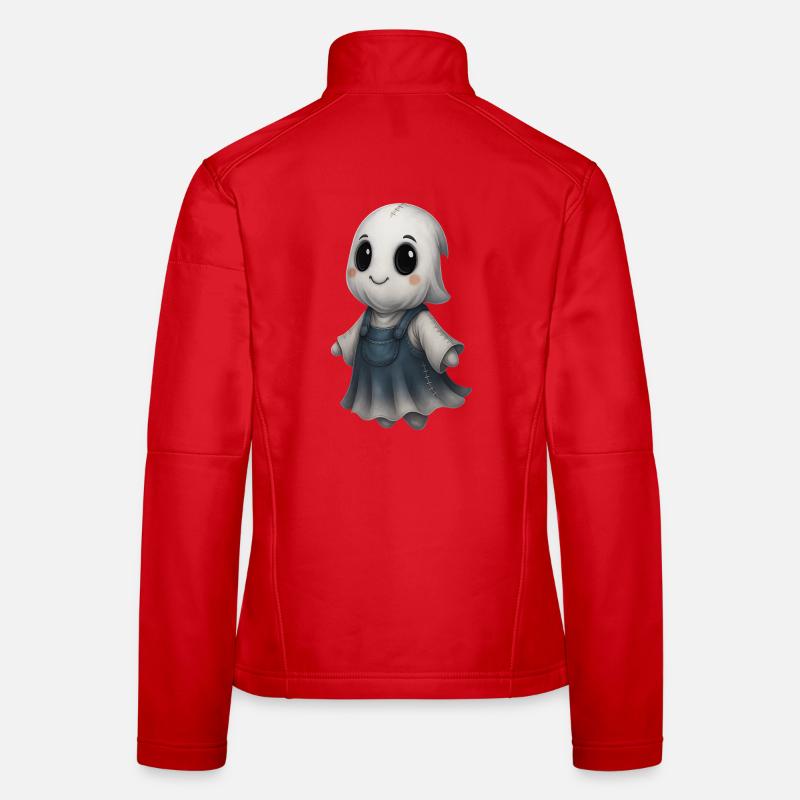 Süßer Geisterfreund Patchwork Frauen Softshelljacke