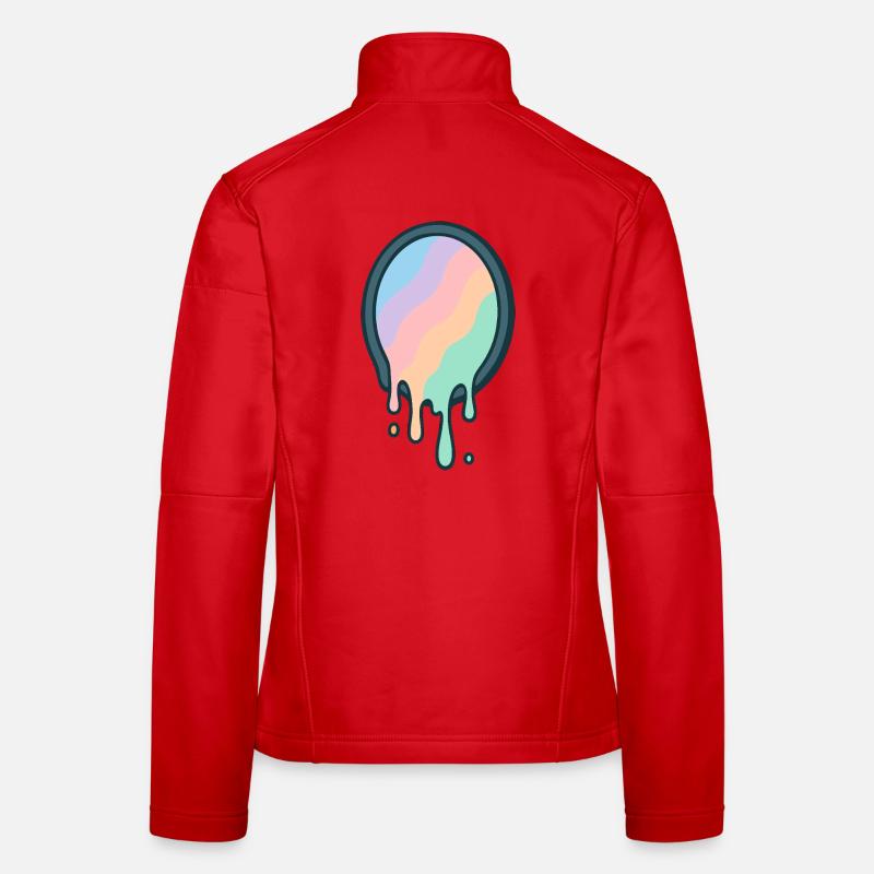 Melted Pastel Rainbow Women's Softshell Jacket