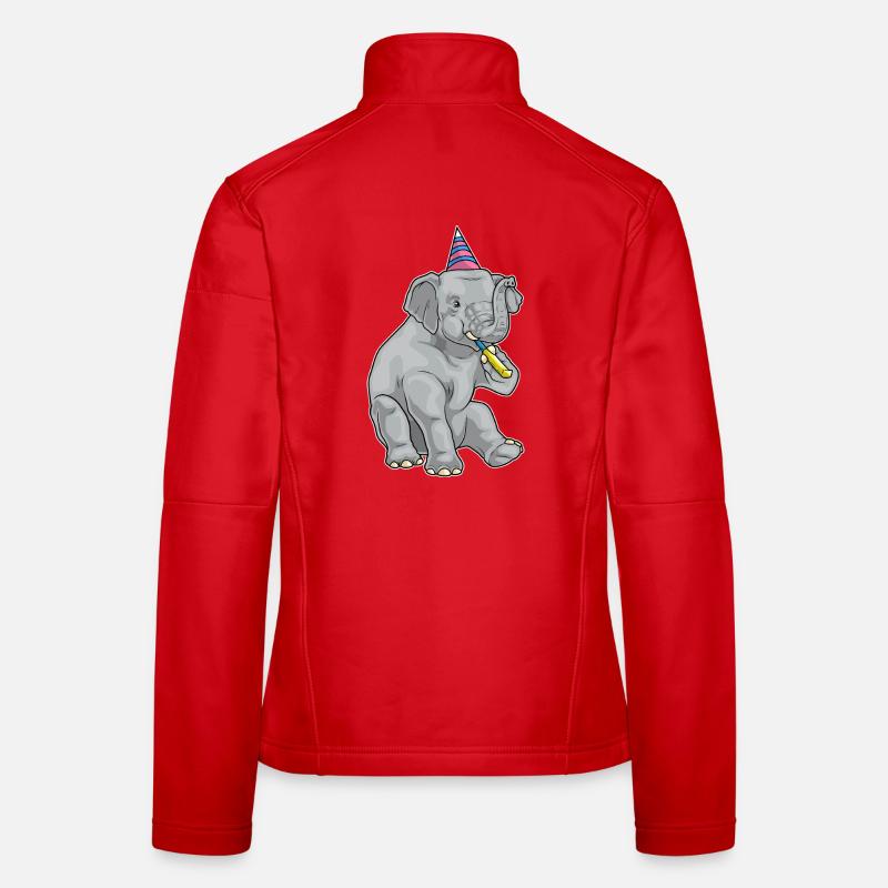 Crapaud d’anniversaire éléphant Veste en tissu softshell Femme