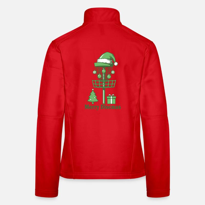 Joyeux sapin de Noël pour le panier de disc golf de Discsmas Veste en tissu softshell Femme
