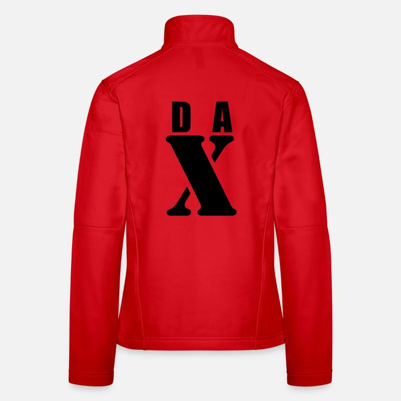 Dax – Conception du prénom | Typographie minimale Veste en tissu softshell Femme