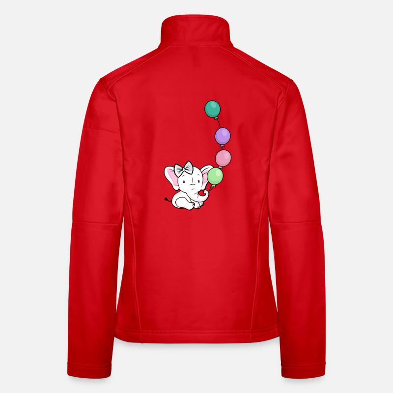 Ballonelefant mit Bogen Frauen Softshelljacke