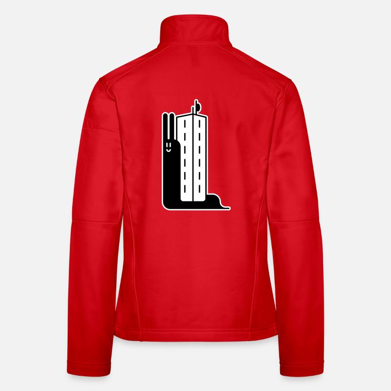 Escargot de bloc - Veste en tissu softshell Femme - rouge