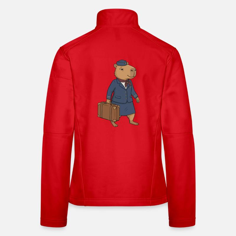 Kamel Flugbegleiter Vintage Frauen Softshelljacke