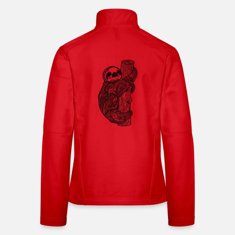 Sloth zentangle Women's Softshell Jacket