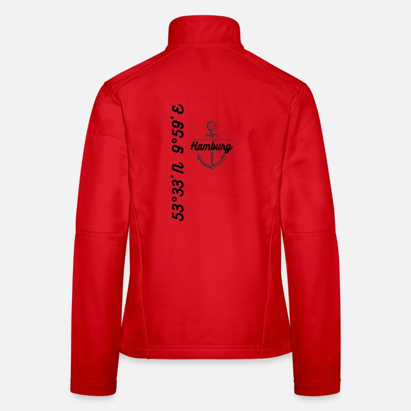 Hamburg coordinates motif clothing - Women's Softshell Jacket - red