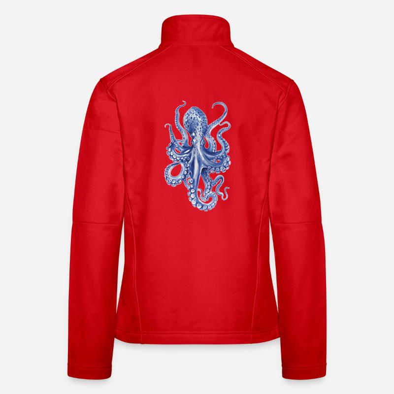 Oktopus Frauen Softshelljacke