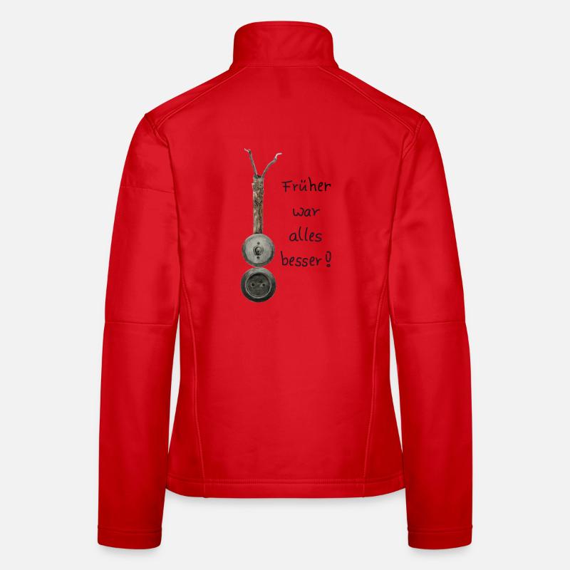 Lichtschalter mit Steckdose Frauen Softshelljacke
