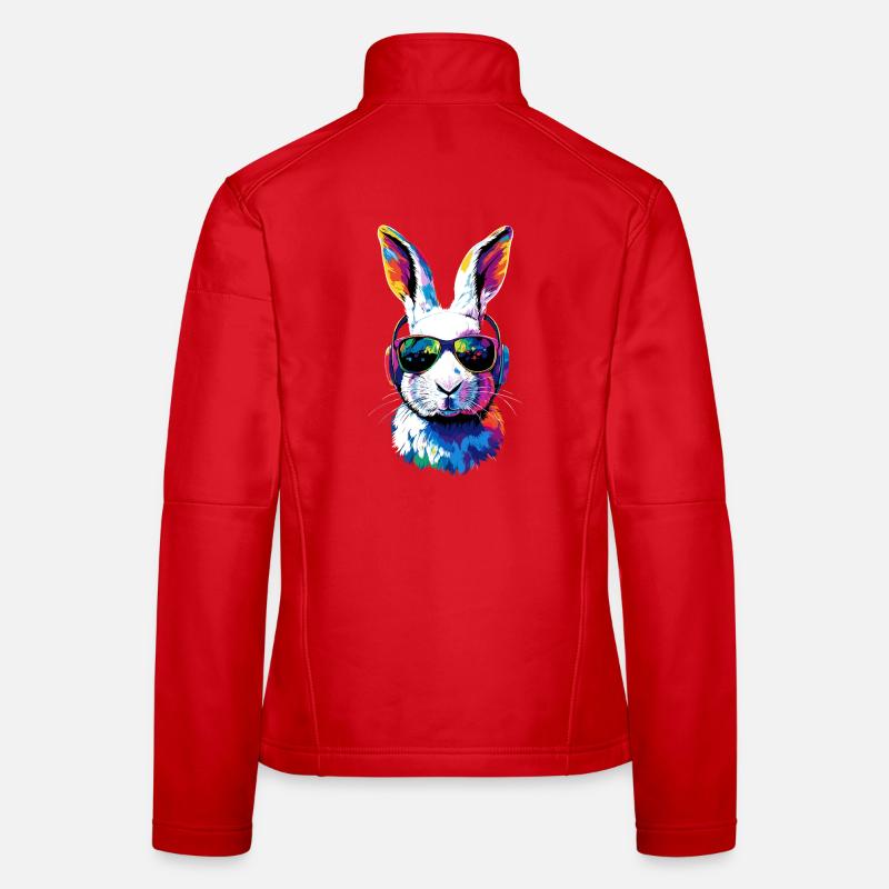 Mountain Rabbit Arctic Hare Albino Rabbit White Rabbit Women's Softshell Jacket