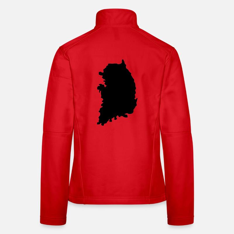 South Korea map Women's Softshell Jacket