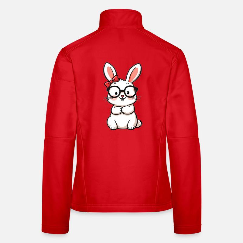 Rabbit with glasses Women's Softshell Jacket