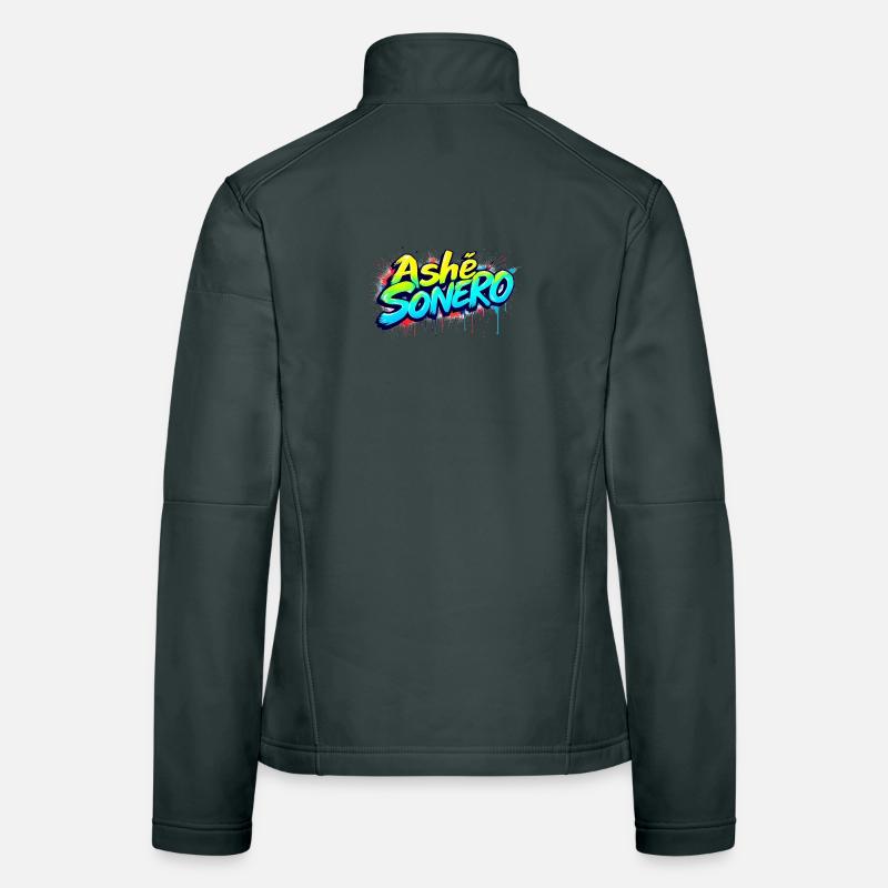 Ashe Sonero Graffiti Rainbow Women's Softshell Jacket