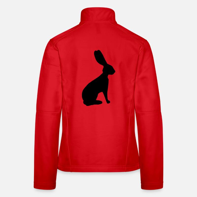 Customizable lievre pattern Women's Softshell Jacket