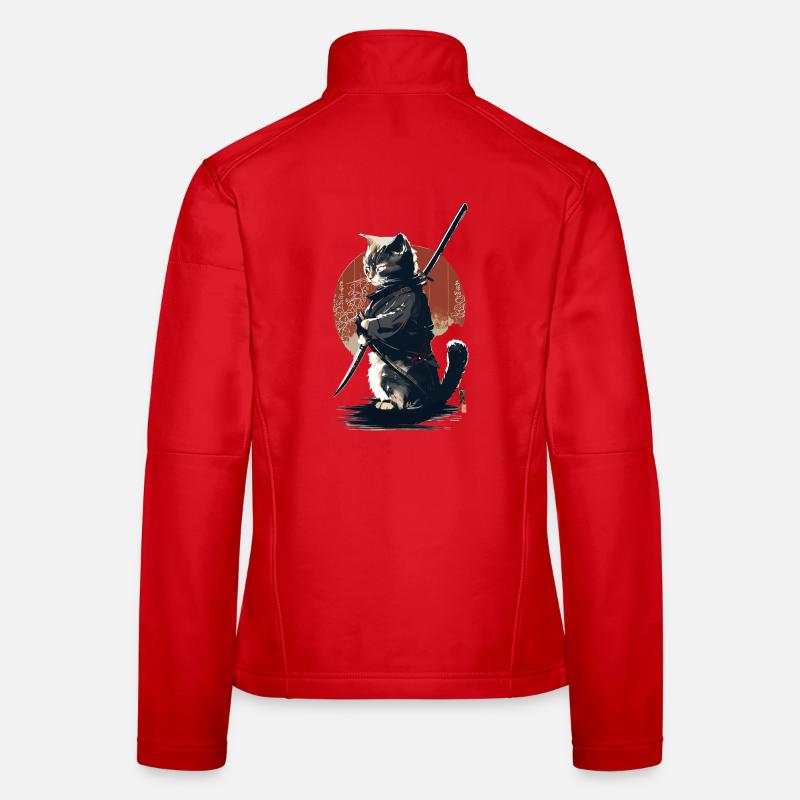 Kawaii Neko Samurai : Katzen-Samurai Frauen Softshelljacke