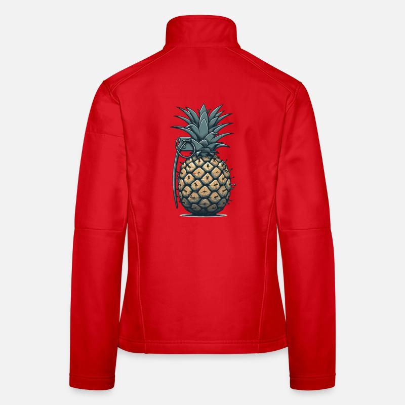 Pineapple Grenade Ring Attachments Women's Softshell Jacket