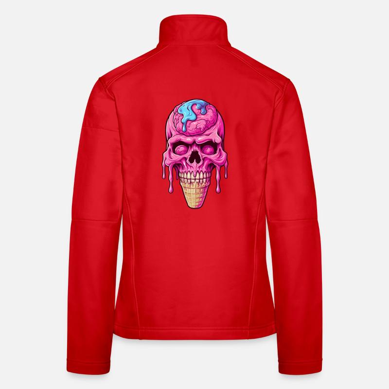 Cornet de crème glacée Skull - Happy Halloween Veste en tissu softshell Femme