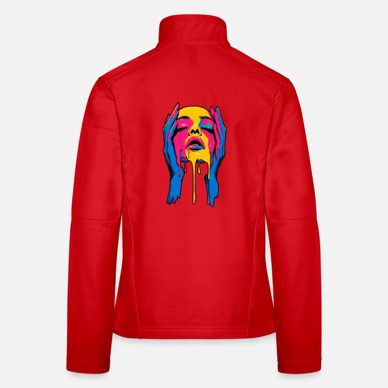 Melting Face Frauen Softshelljacke