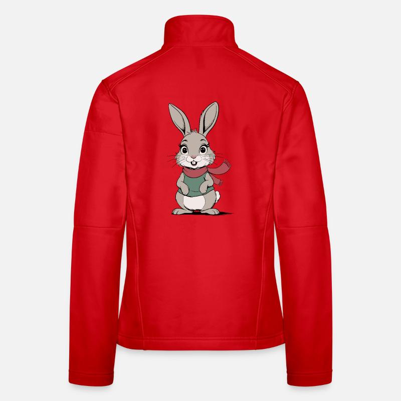 Cartoon Cute Rabbit Women's Softshell Jacket