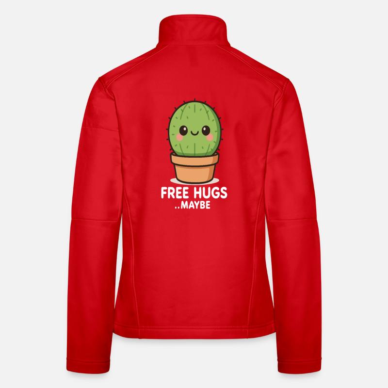 Freundlicher Kaktus sucht eine Umarmung Frauen Softshelljacke