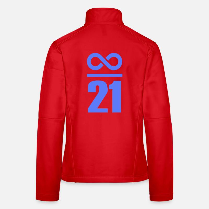 Infini par 21 millions de Bitcoin Infinity Veste en tissu softshell Femme