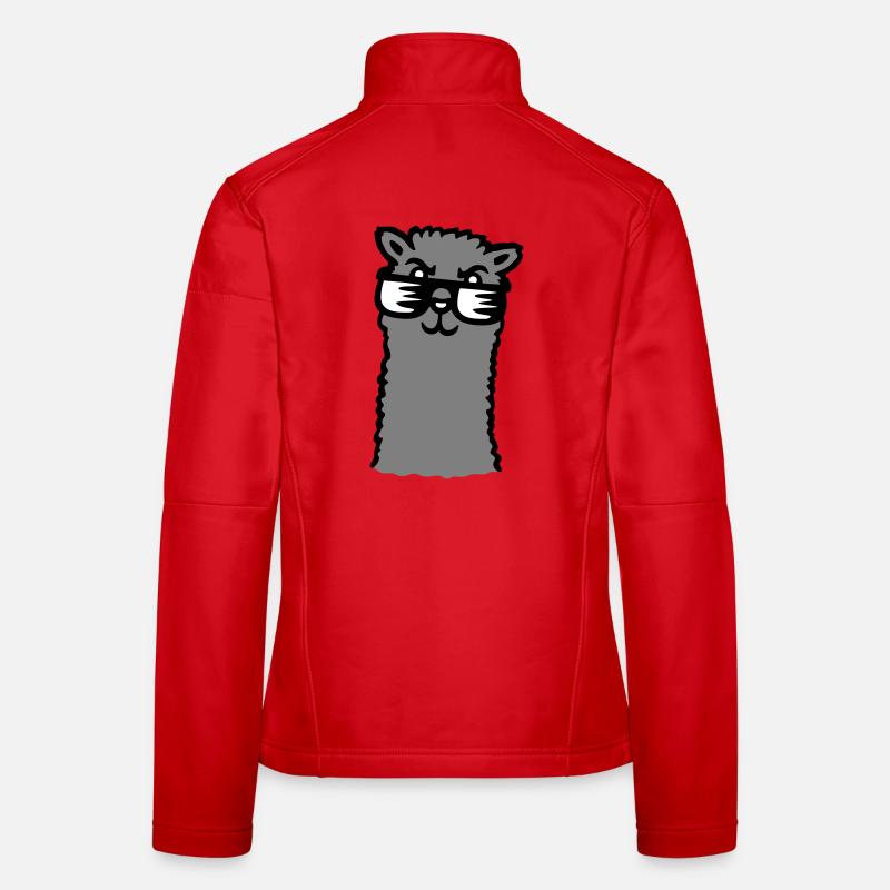 Lama Cool Sunglasses Alpaca Smug Guy Women's Softshell Jacket