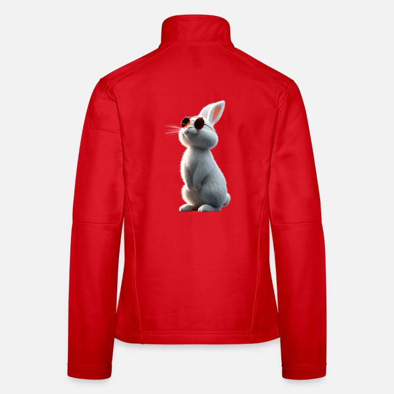 Mountain Rabbit Arctic Hare Albino Rabbit White Rabbit Women's Softshell Jacket