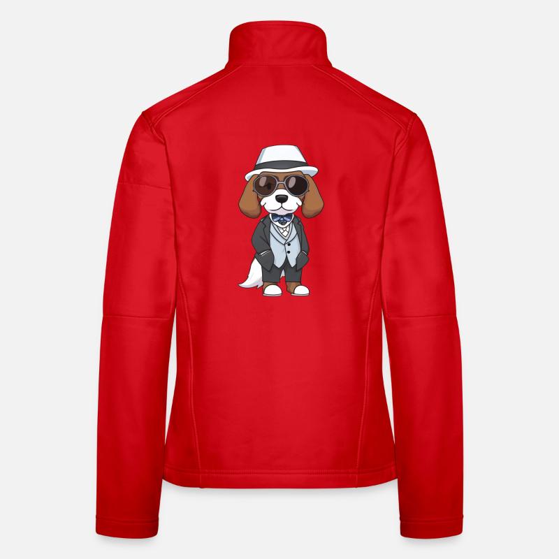 Beagle Hat Goggles Women's Softshell Jacket