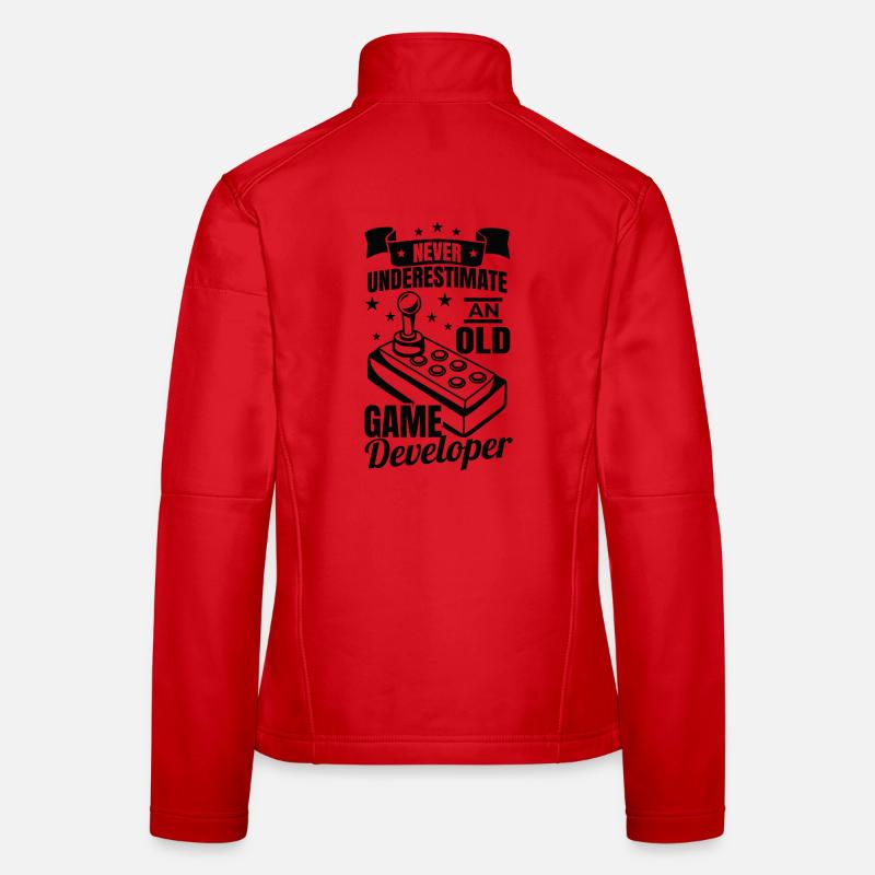 Never underestimate old game developers Women's Softshell Jacket