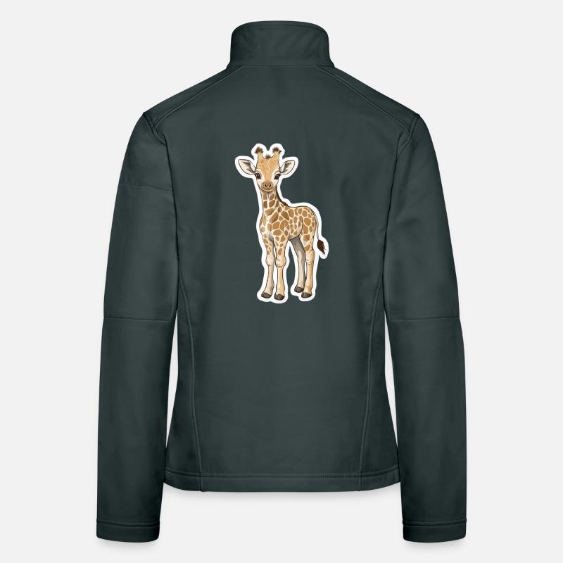 Giraffe Frauen Softshelljacke