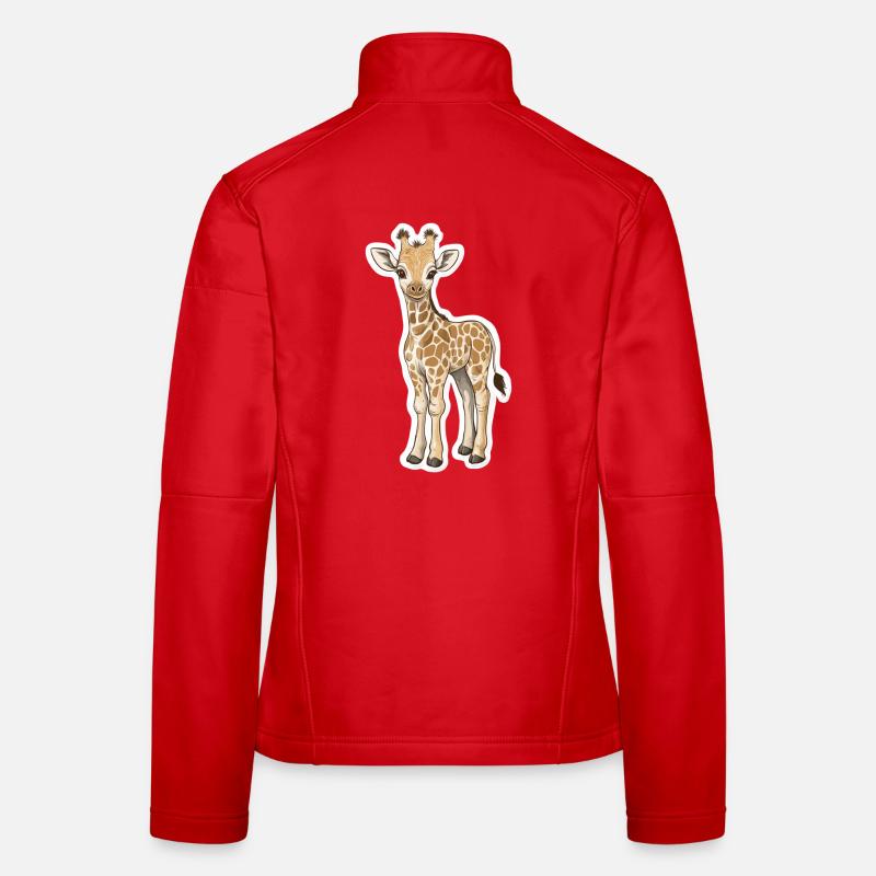 Girafe Veste en tissu softshell Femme