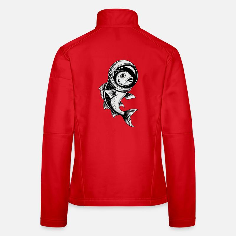 Poisson dans l’espace - Logo Cool Astonomy Veste en tissu softshell Femme
