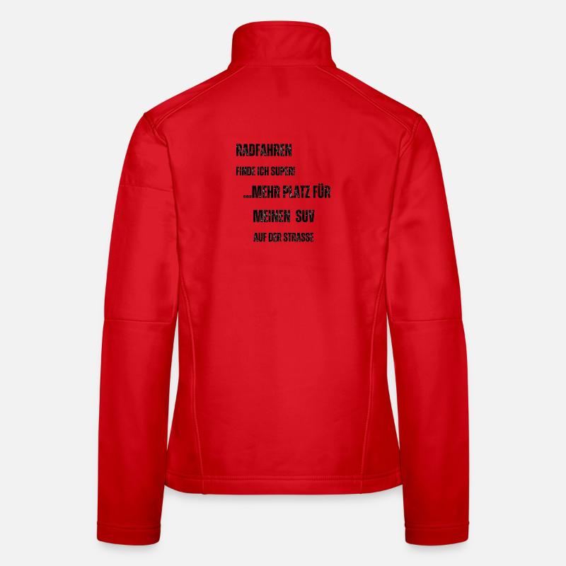 Radfahren vs. SUV - Frauen Softshelljacke - Rot